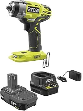 Ryobi P263K 18V Cordless 3/8 in. Impact Wrench Kit with 1.5 Ah Battery and Charger