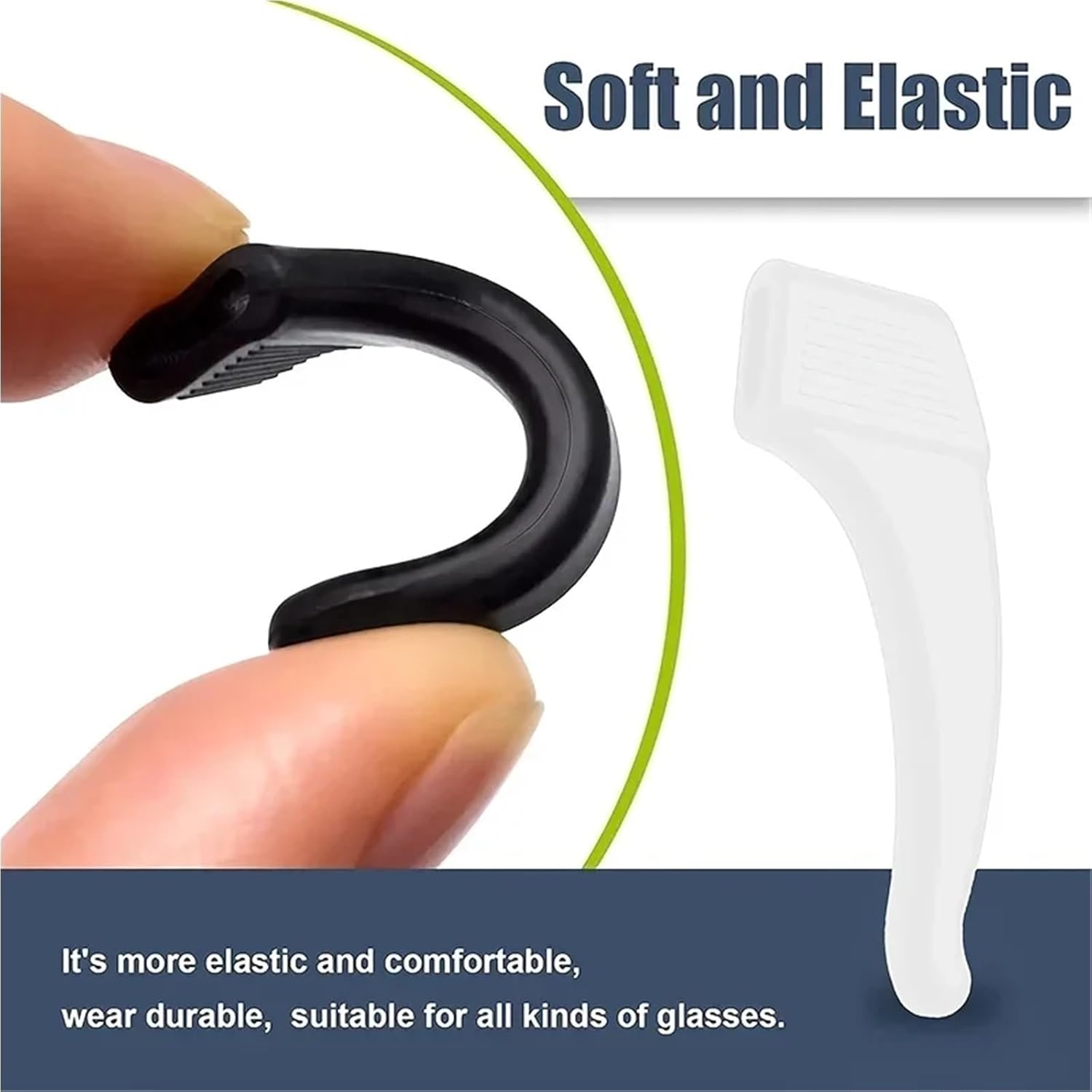 Glasses Ear Grip 200pcs Anti-slip Silicone Ear Grip Glasses Eyeglasses Leg Hook