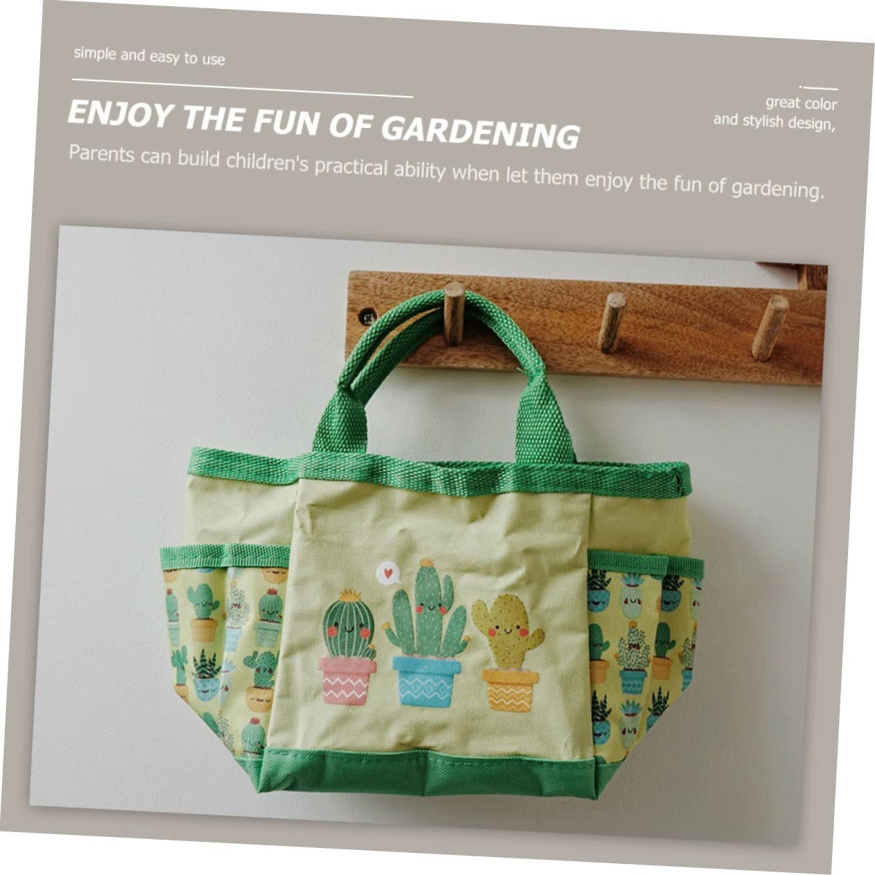 POPETPOP Kit Outils Jardinage Garçon et Filles Portable et Léger Paquet, Set de Jardinage Garçon Fille en Plastique et Bois pour Jardin Extérieur et Plantation