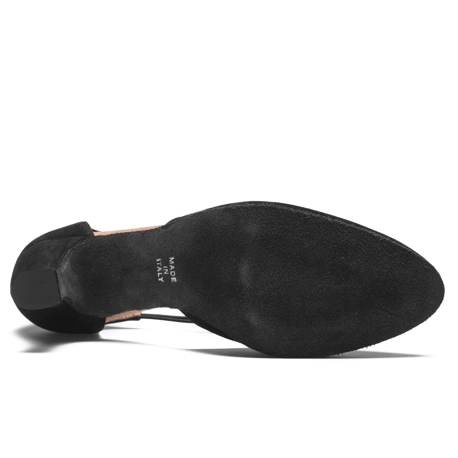 Rumpf 9112 Tanzschuhe Wildleder Latein Salsa Rumba Tango Ballroom Schuhe, Chromledersohle Absatz 7 cm Made in Italy