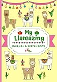  My Llamazing Journal and Sketchbook: Lined And Blank Pages With Cute Llama\'s and Alpaca Doodle Borders To Colour In, Creative Kids Gift Idea For Writing And Sketching