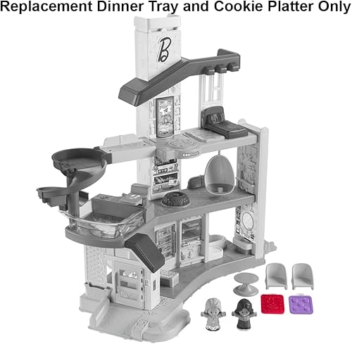 Miniatura 3 de Piezas de repuesto para Fisher-Price Little People Barbie Dreamhouse Playset - HCF61  Bandeja de repuesto para cena y bandeja para galletas