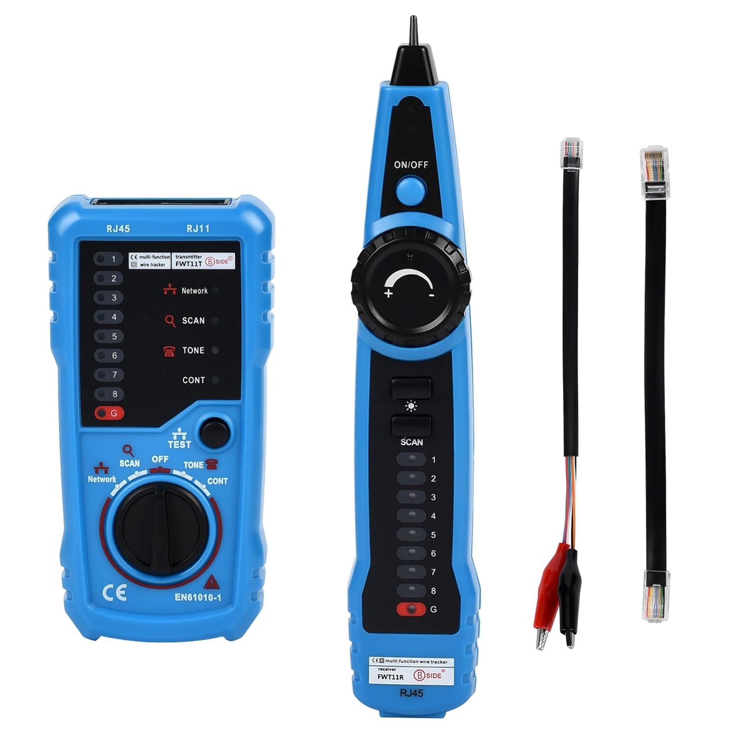Probador de Cable de Red RJ45, Detector Rastreador de Cables Ethernet LAN Buscador Probador de Línea Telefónica RJ11, Detector de Línea Network Cable Tester