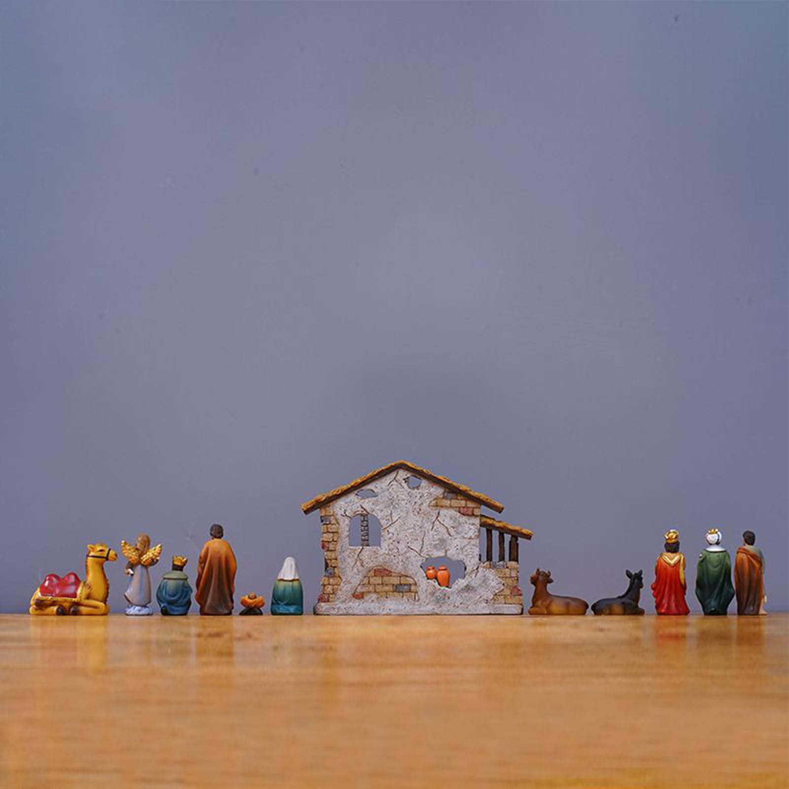 Nacimiento Navideño Nacimiento Escena Religiosa Decoración | Figuras Miniaturas Decoración Navidad Para Interior Exterior Mesa Estante Chimenea Patio Terraza