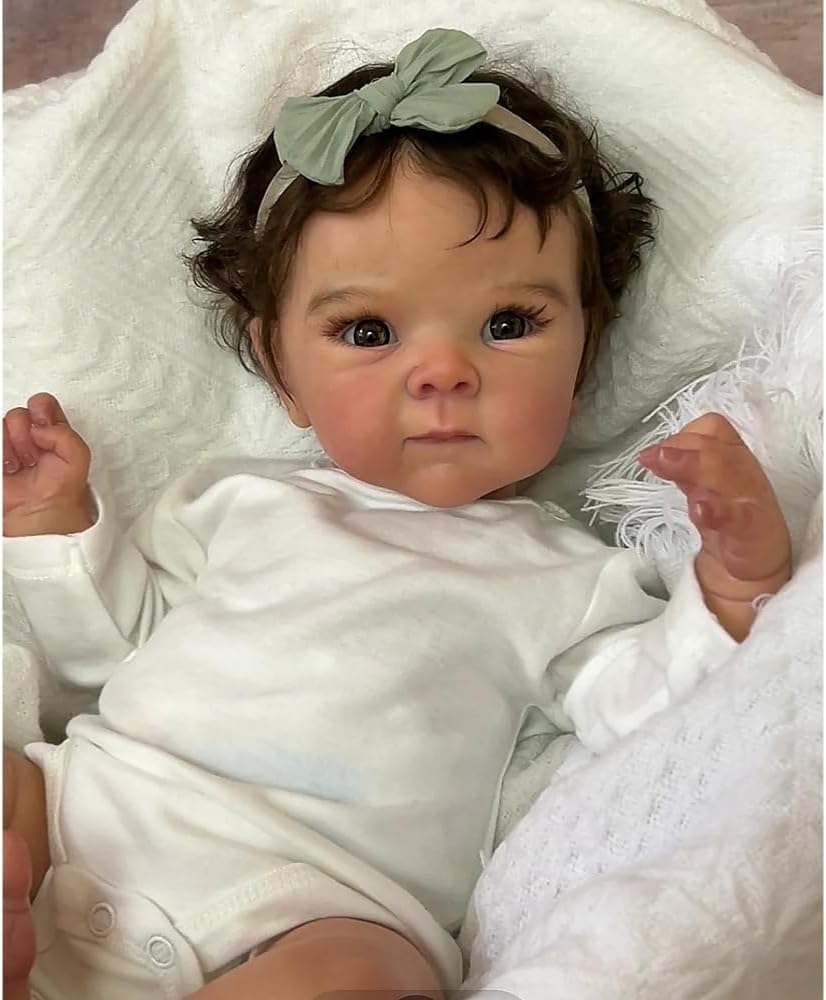 RXDOLL Realistyczne lalki Reborn silikonowe na całe ciało dziewczyna 45 cm prawdziwe życie Reborn lalka bobas wodoodporna życie jak lalki niemowlęce, które wyglądają jak prawdziwe silikonowe lalki dla