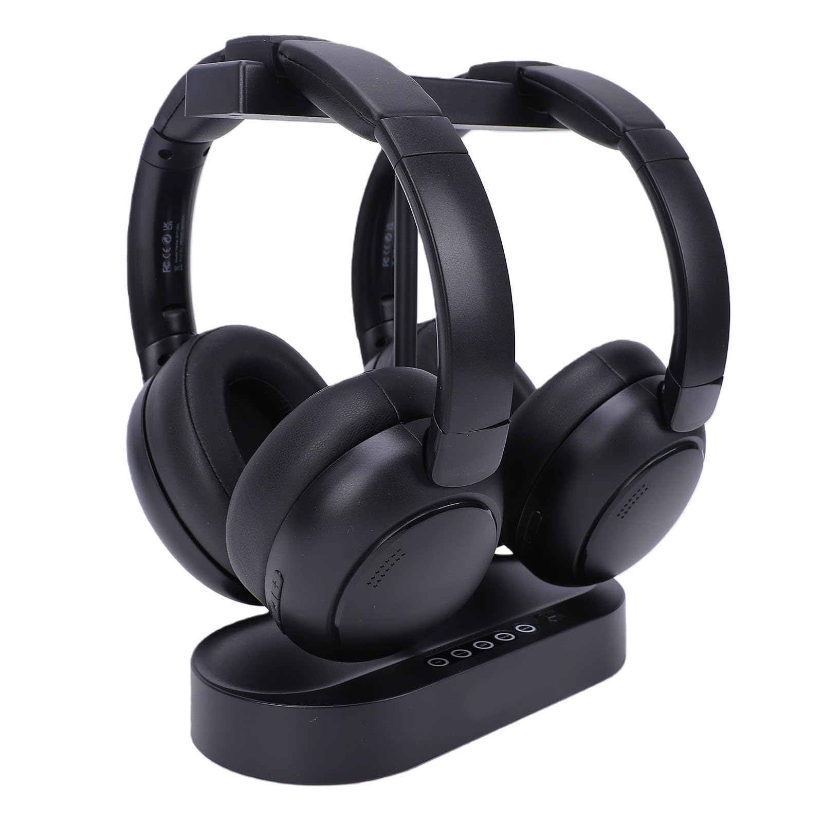 Goshyda Double Casque sans Fil pour Regarder la Télévision, Casque TV 2,4 GHz à Faible Latence avec Base de Chargement de L'émetteur, Bluetooth 5.4, Stéréo HiFi, pour Personnes âgées