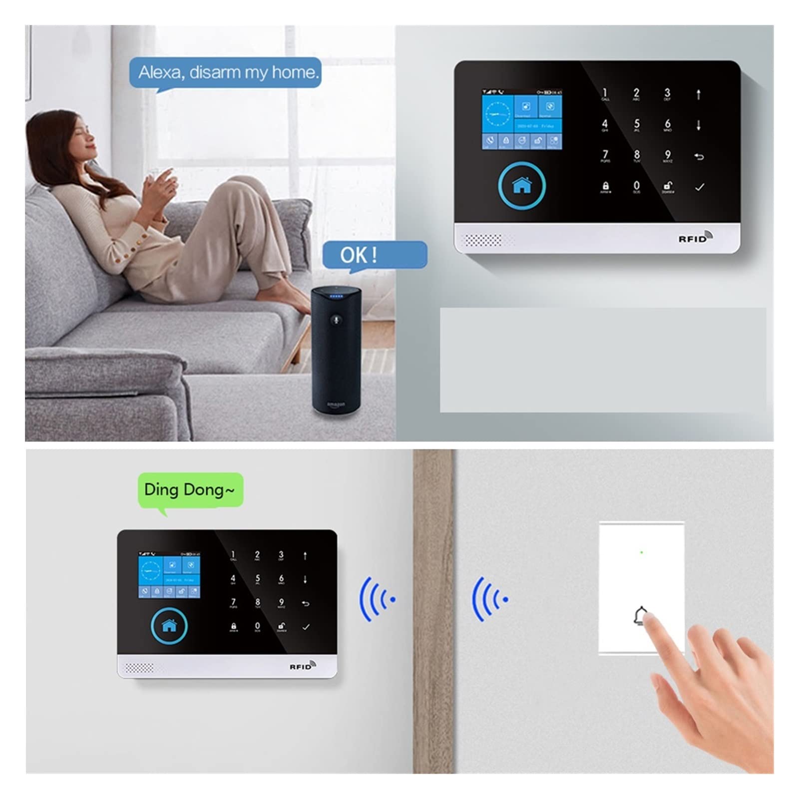 System alarmowy PG103 system alarmowy wi-fi dla bezpieczeństwa włamywacza do domu kontrola aplikacji Tuya House 433MHz GSM bezprzewodowa kamera z czujnikiem ruchu Alarmy domowe System bezpieczeństwa,