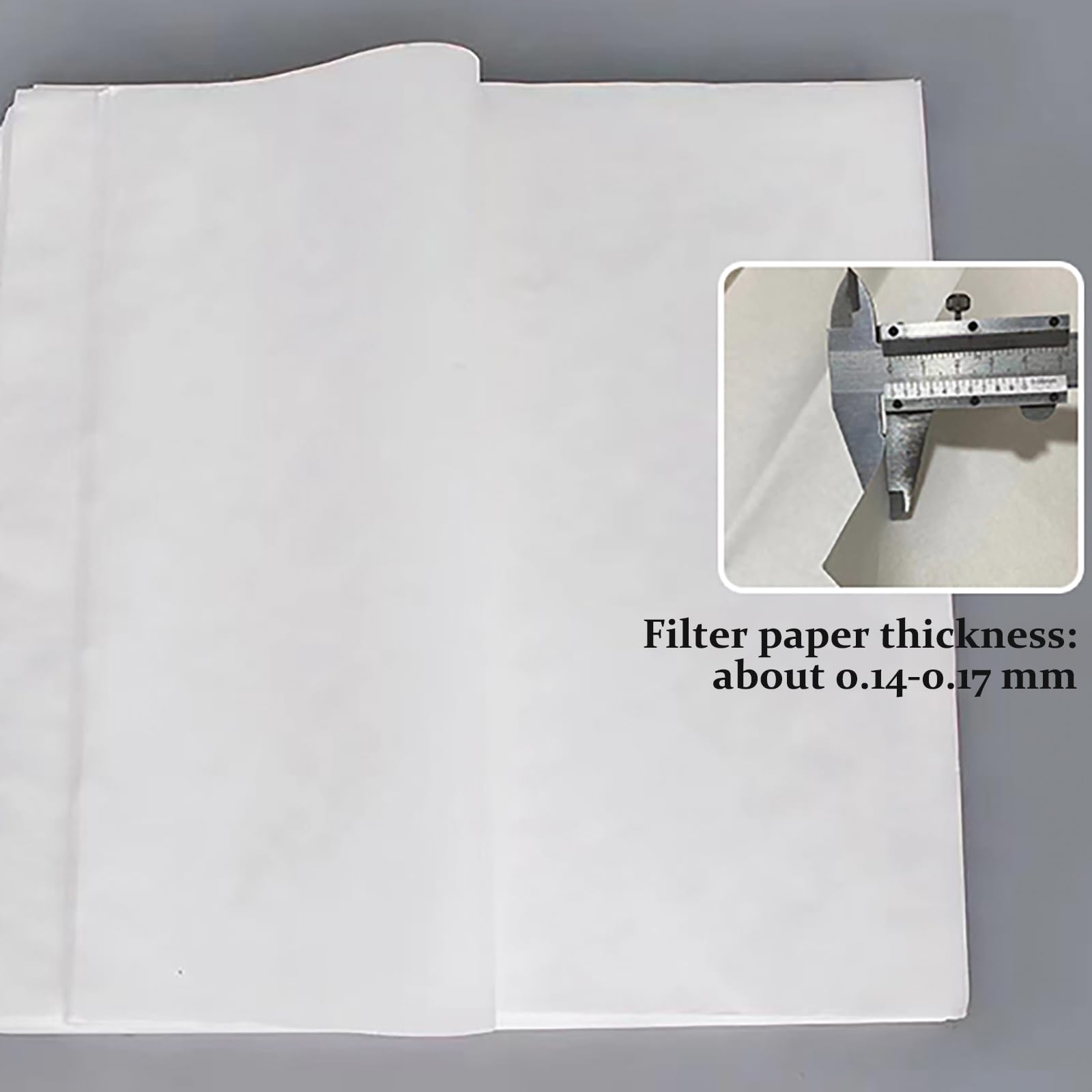 DRISSA Carta da Filtro Laboratorio, Carta da Filtro Qualitativa, Grandi Dimensioni, per Il Test Dell'olio di Laboratorio Chimico, per Liquori Scienza Chimica, 100 PCS(Size:70x70cm)