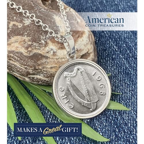 American Coin Treasures Irish Threepence Coin Pendant Necklace3