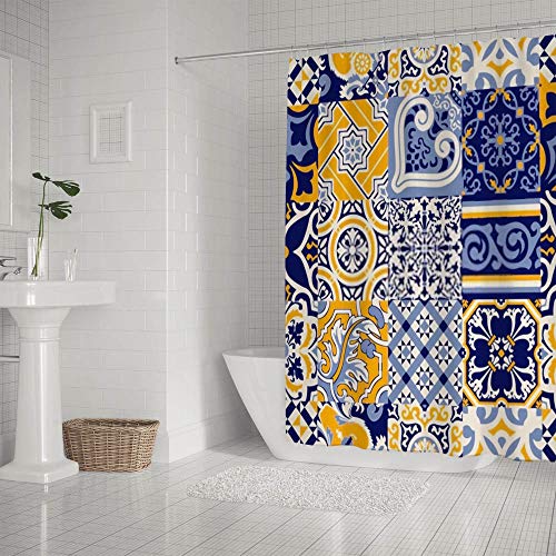 Rideau de douche de qualité supérieure CHEHONG en textile polyester au design abstrait chic - 3