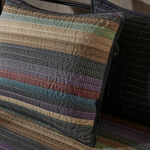 Madison Park Daybed Cover Double Sided Quilting Casual Design All Season Bedding Set with Bedskirt, Matching Shams, Decorative Pillow, 75 in x 39 in, Yosemite, Purple Teal by Madison Park - Image 3