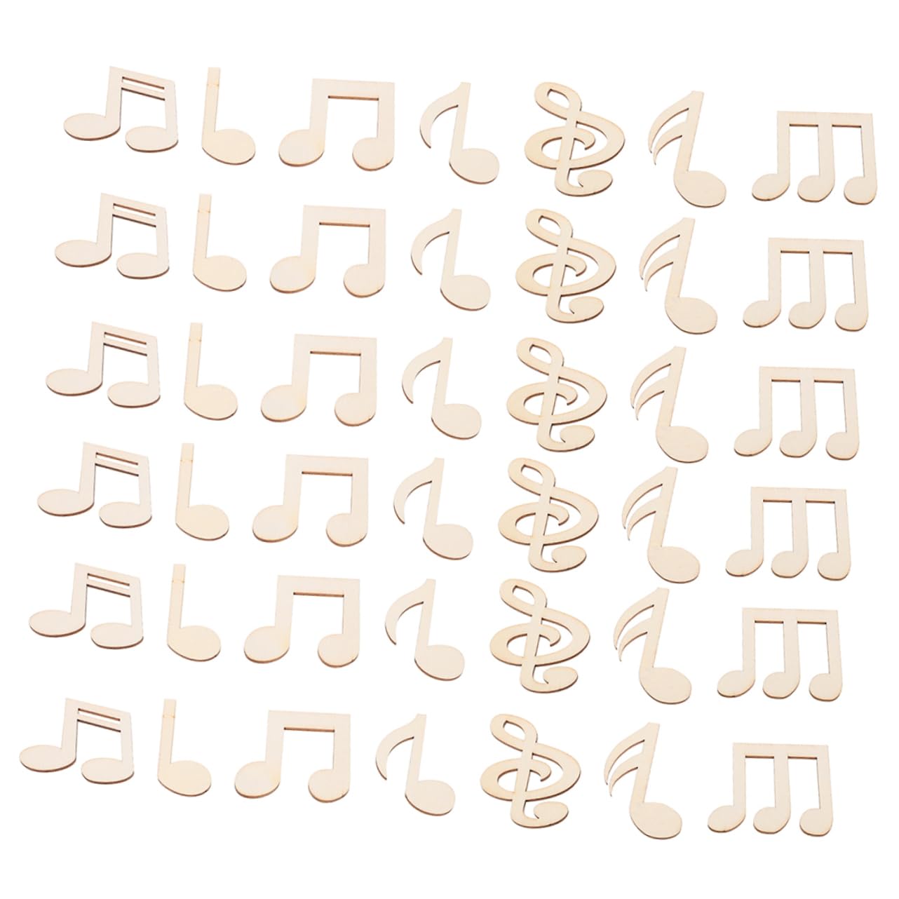 Cabilock 100piezas Notas Musicales De Madera Sin Terminar Piezas Para Manualidades Decoración De Madera Para Fiestas Recortes Para Proyectos De Suministros Para Fiestas Infantiles
