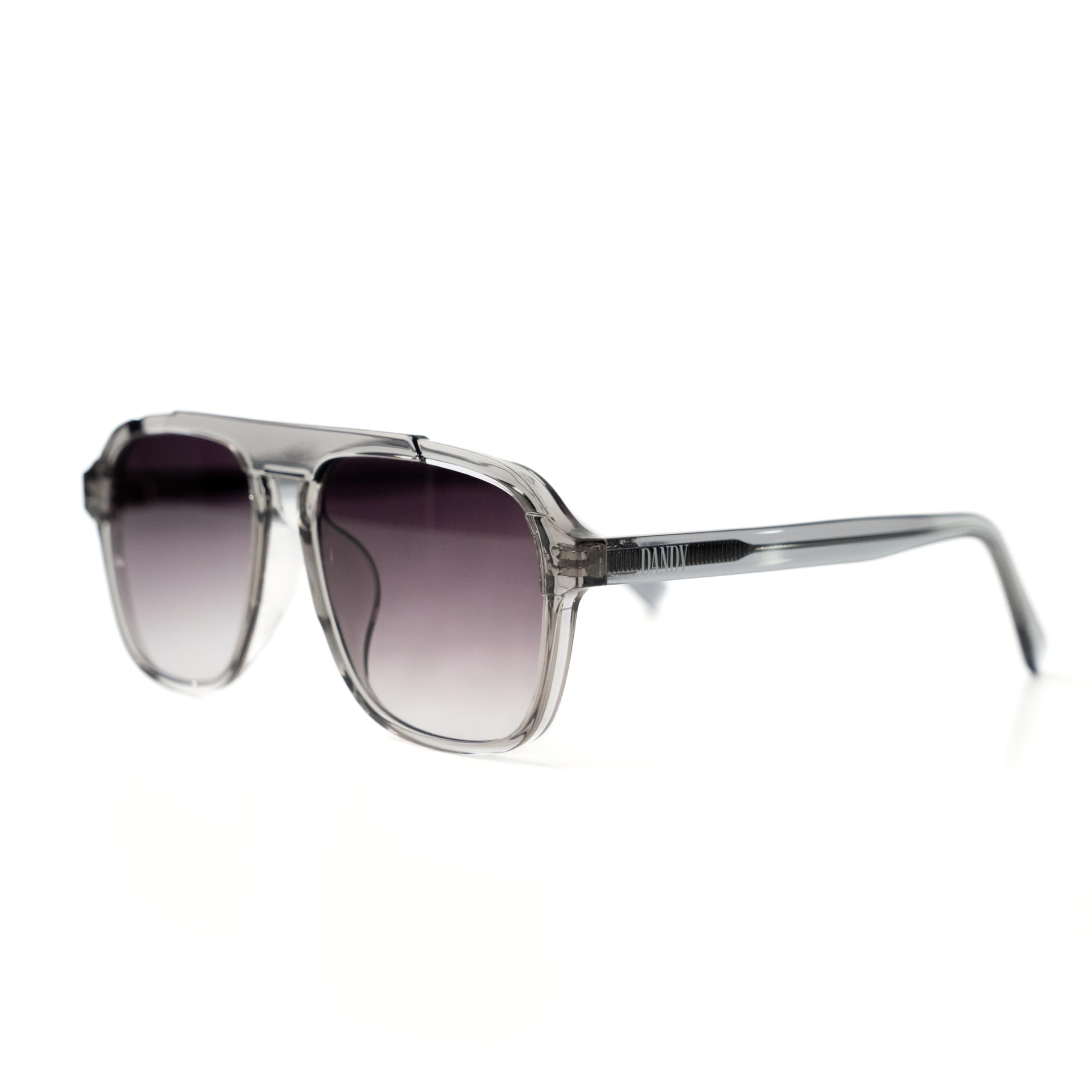 Toni Steel Charm Grauer Rahmen Graues Glas Sonnenbrille mit Verlauf, Glänzend Grau Transparenter TR90-Rahmen, UV400 Schutz, Gradient-Gläser