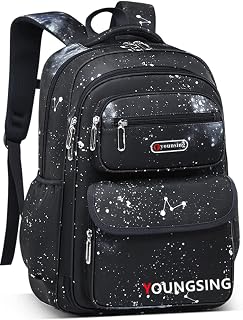 Boys Backpacks,Backpack for Boys Kids Backpack Elementary School Bookbags 17.7 inch School Backpack for Children (Black)