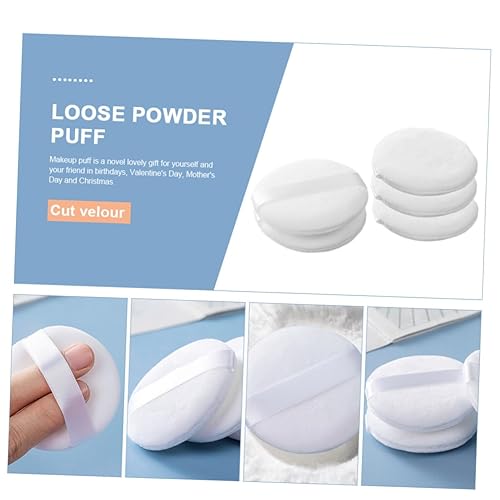 Miniatura 4 de Maquillaje Puffs 5 Uds polvo suelto esponja de maquillaje de terciopelo blanco esponja de maquillaje para niña puff para mujer Face Puff