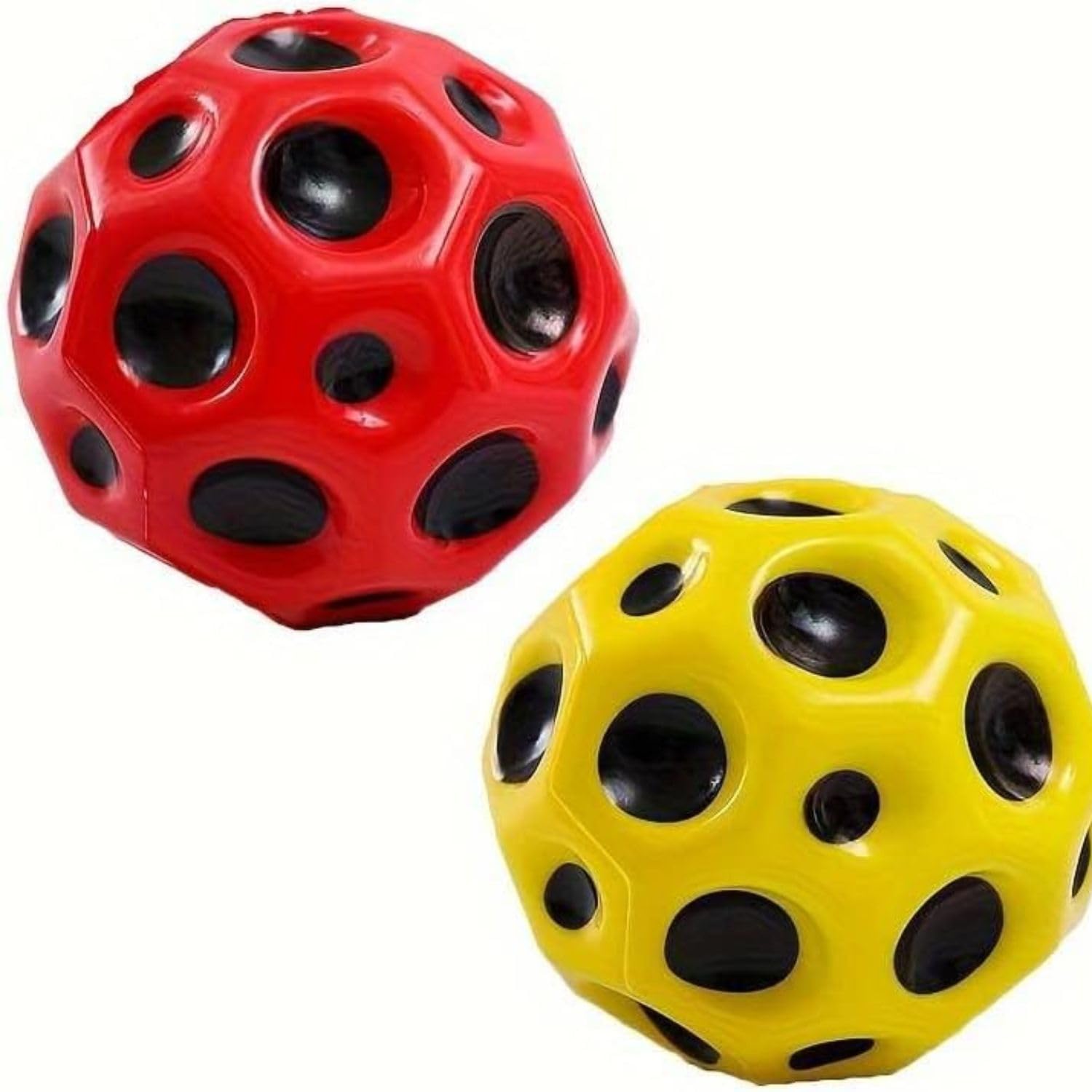 FunBlast Bouncy Ball for Kids – Pack of 2 Rubber Moon Ball and Space Balls for Kids, Super High Bouncing Balls, Soft Rubber Fun Playground Toy (Random Color) (A)