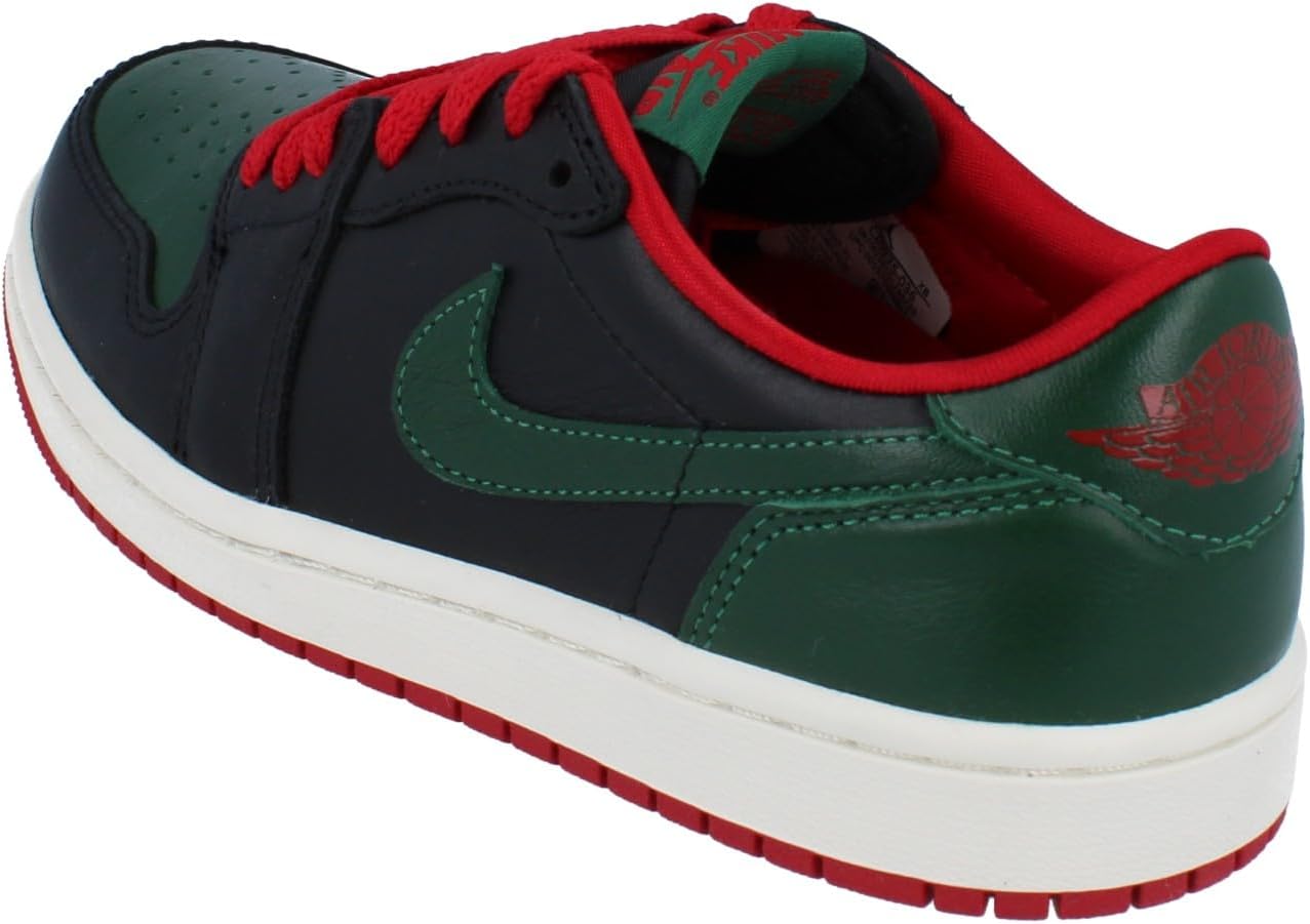 Nike Jordan Women's 1 Retro Low OG Black/Gorge Green-Varsity Red (CZ0775 036) - 9