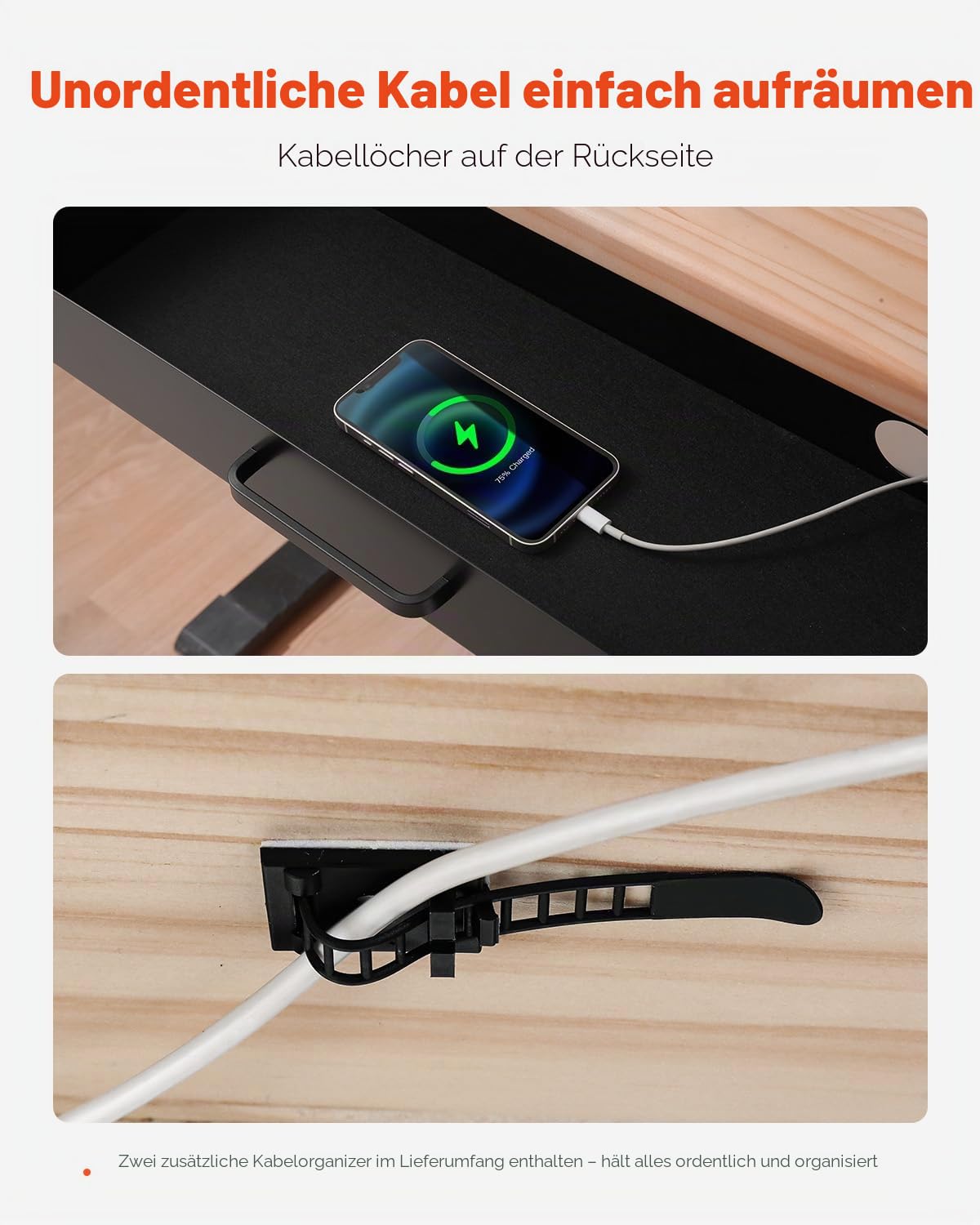 VEVOR Untertisch Schublade 635x232x75 mm, Unterbau Schreibtisch, versteckter Schreibtisch-Aufbewahrungs-Organizer, Bleistiftschublade unter dem Tisch für Sitz-Steh-Arbeitsplätze im Büro & zu Hause