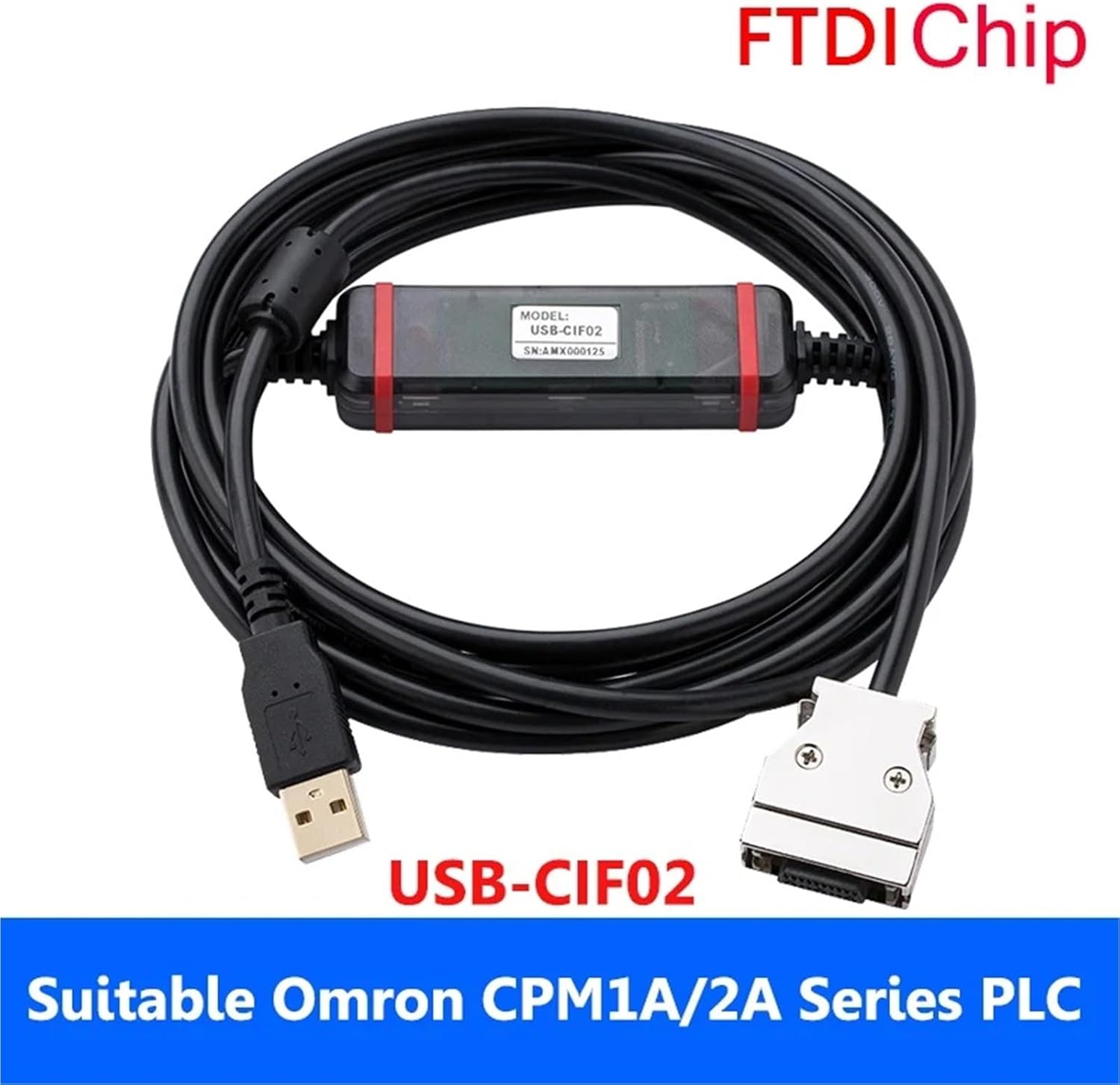 Programming Cable Suitable for PLC USB-CIF02 Download Cable CPM1 CPM1A/2A C200HS C200HX/HG/HE Series Download