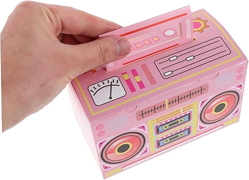 Miniatura 4 de WEKAMOS Cajas de dulces retro, 12 piezas de decoración de fiesta temática musical para celebración de niños y niñas