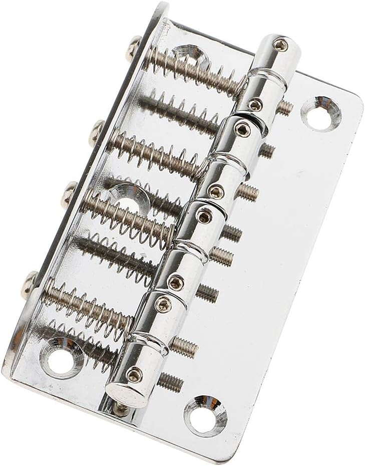 VELURA Guitar Bass 4 Saddle Bridge Hardtail for 4 Strings Electric Bass Instruments|1 Set Electric Bass Bridge| Bridges| Parts & Accessories | Guitars & Basses |Musical Instruments & Gear