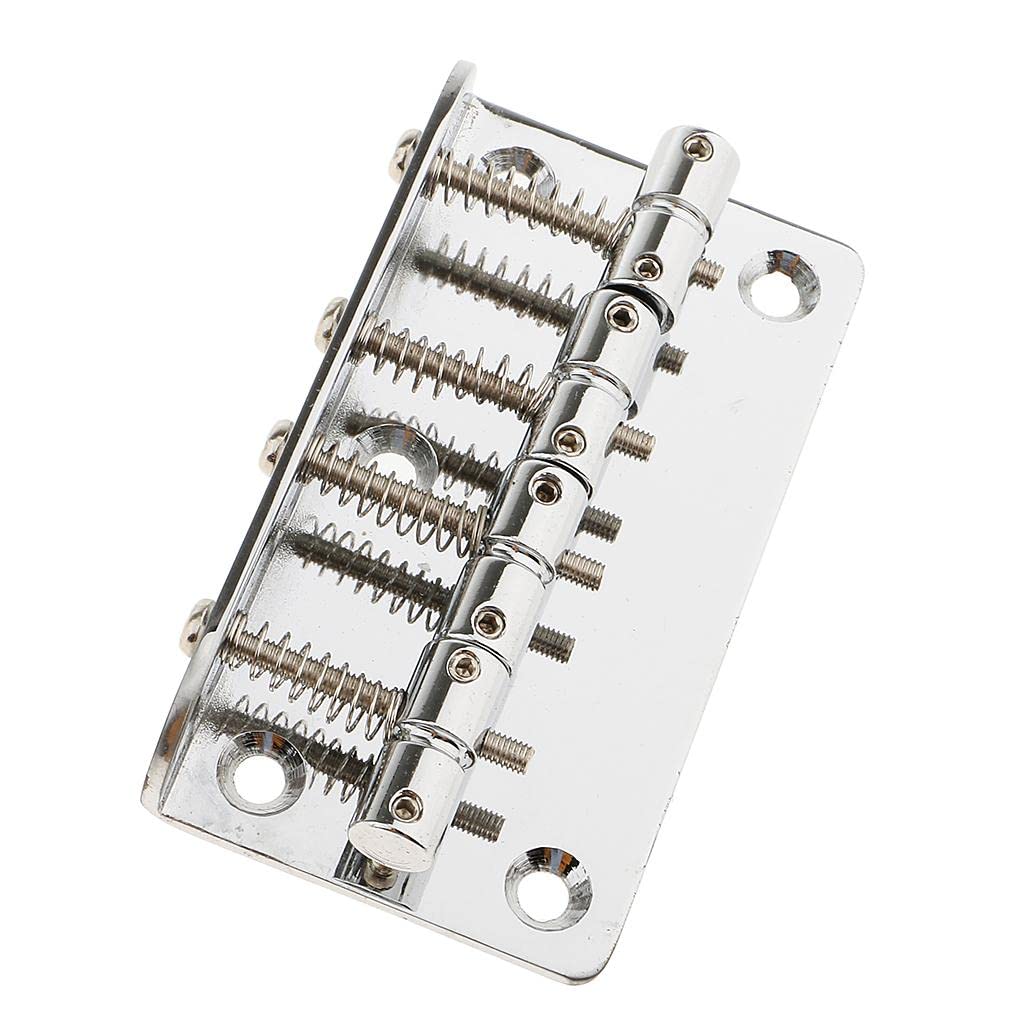 VELURA Guitar Bass 4 Saddle Bridge Hardtail for 4 Strings Electric Bass Instruments|1 Set Electric Bass Bridge| Bridges| Parts & Accessories | Guitars & Basses |Musical Instruments & Gear