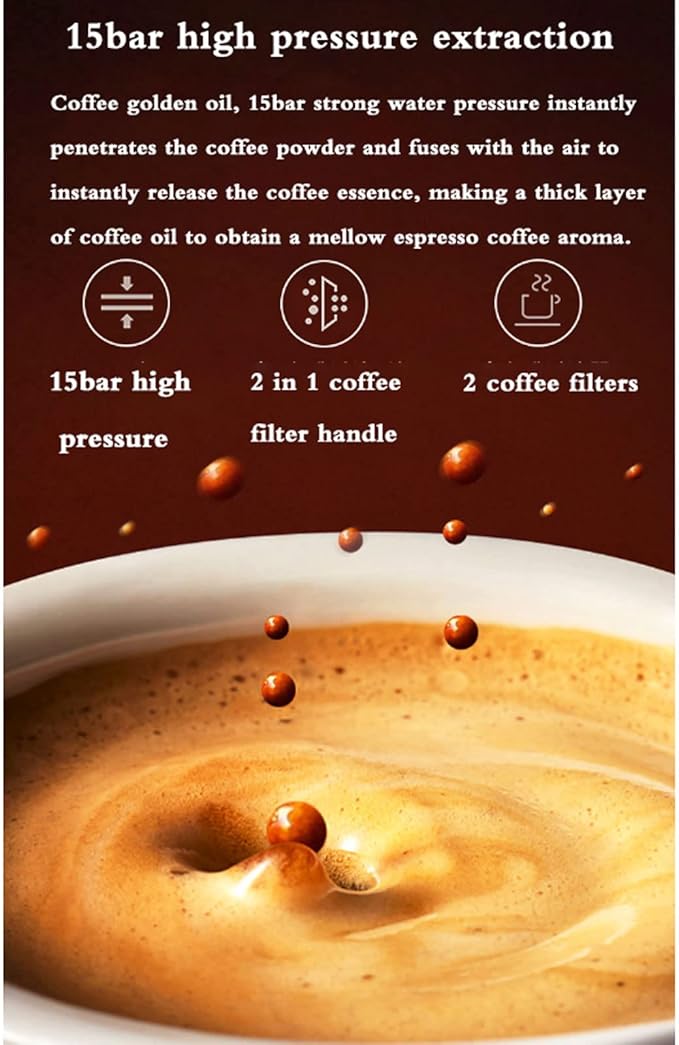 Máquina de Espresso 15 Bar con Espumador de Leche, Capacidad 1.2L miniatura 5