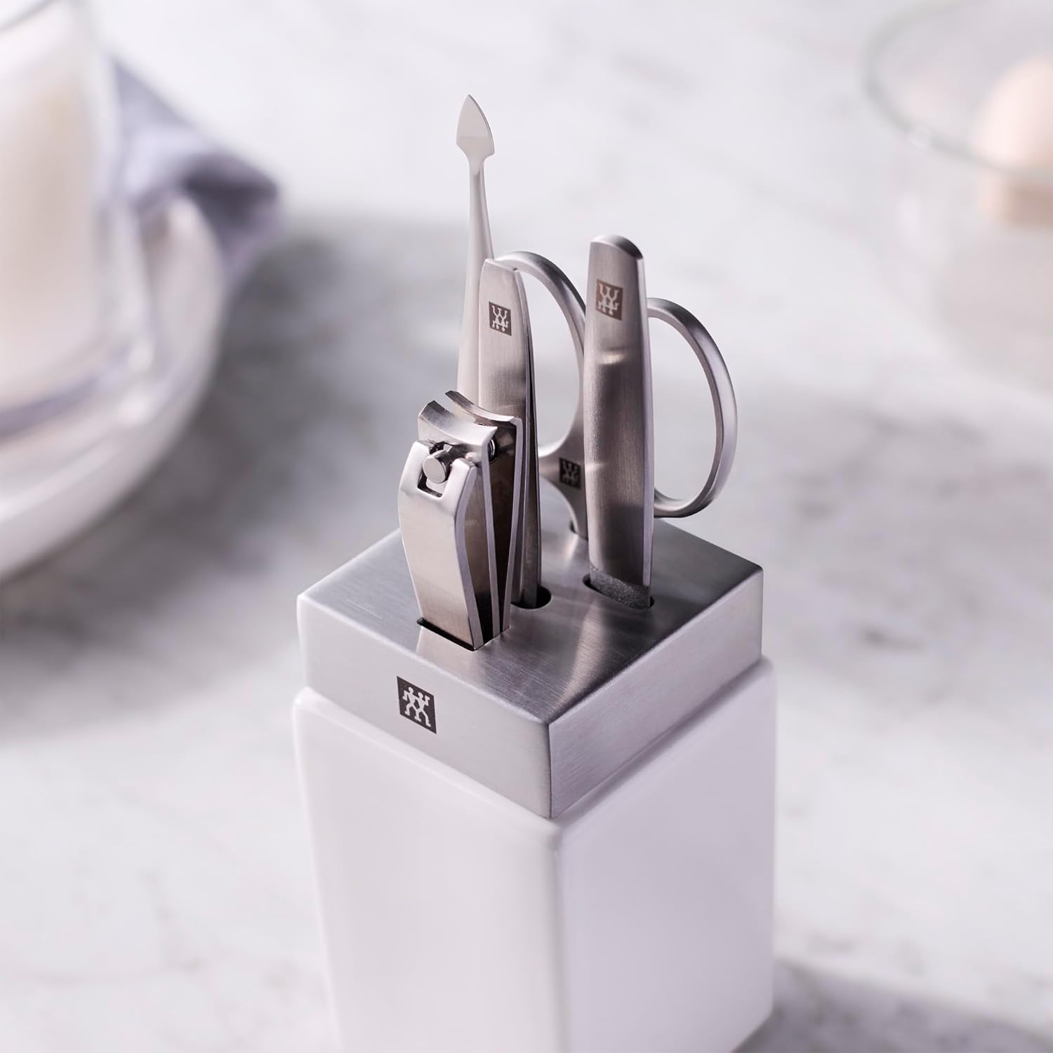 ZWILLING Beauty Premium 6-pc White Ceramic Bath Station set