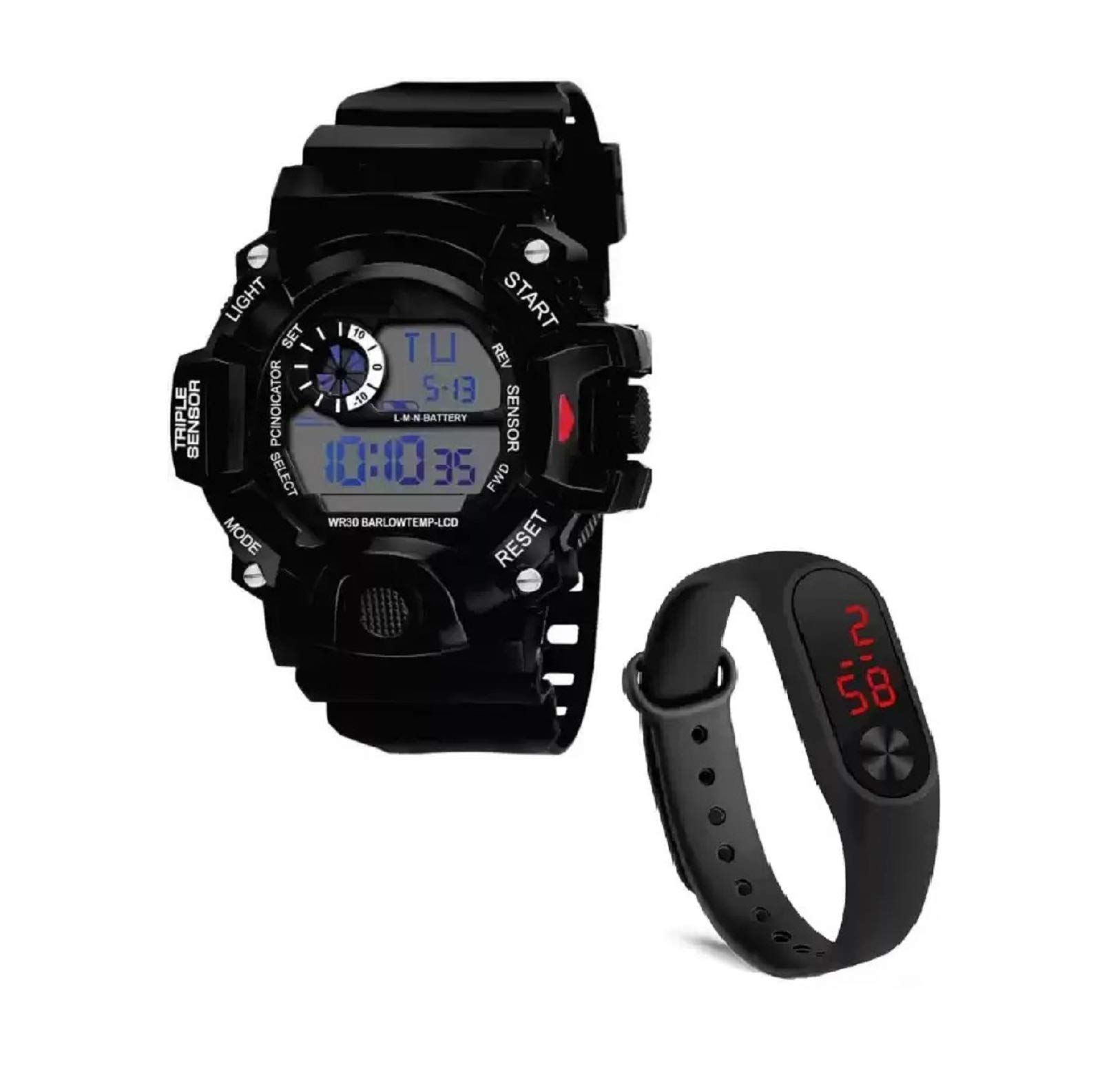 sba prime Digital Multicolored Sports & Led Watch for Men & Boys.(Pack-2) (Black) (B08CSWY7MM) Amazon Price History, Amazon Price Tracker
