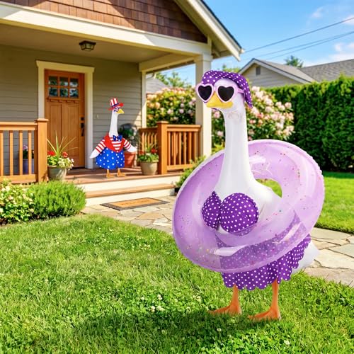 Bafeil 2 Set Porch Goose Outfits Summer Bikini Outfit with Swim Ring — view 3