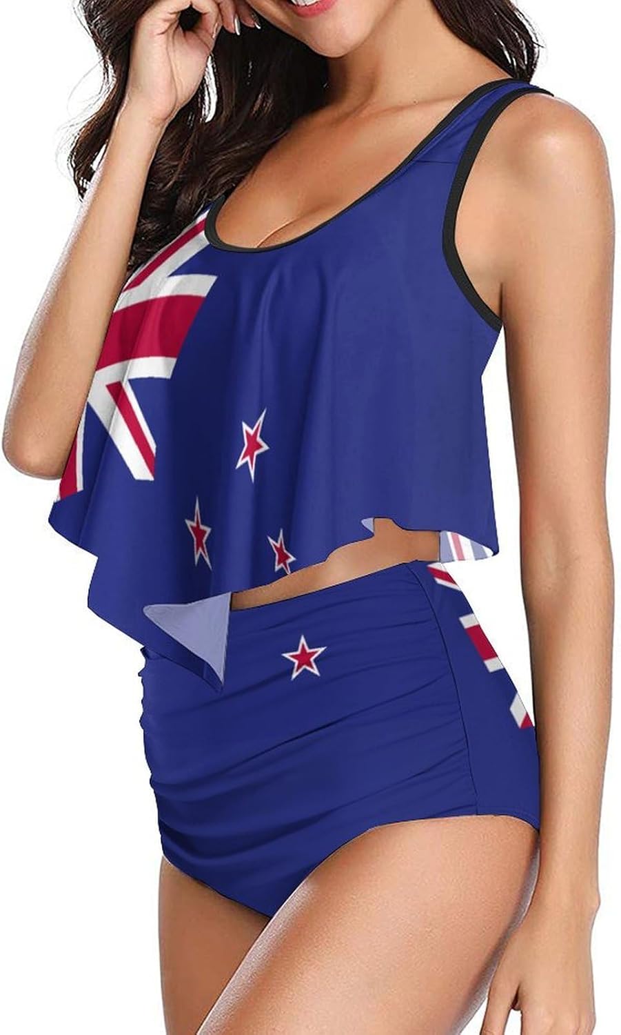 Womens 2 Piece Bikini Swimsuits Palau Flag Retro Low Back Bathing Suits Bikini Two-Piece Swimsuits for Womens
