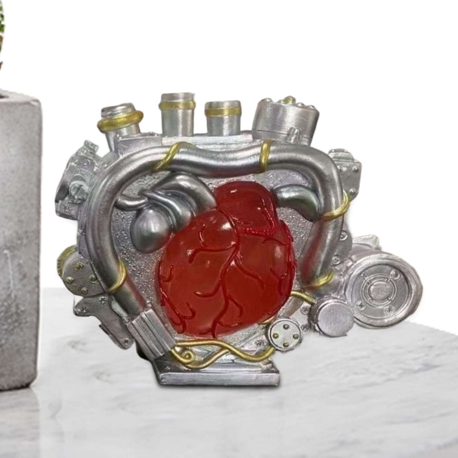 Cœur moteur mécanique, sculpture moderne créative pour offrir un cadeau de bureau unique