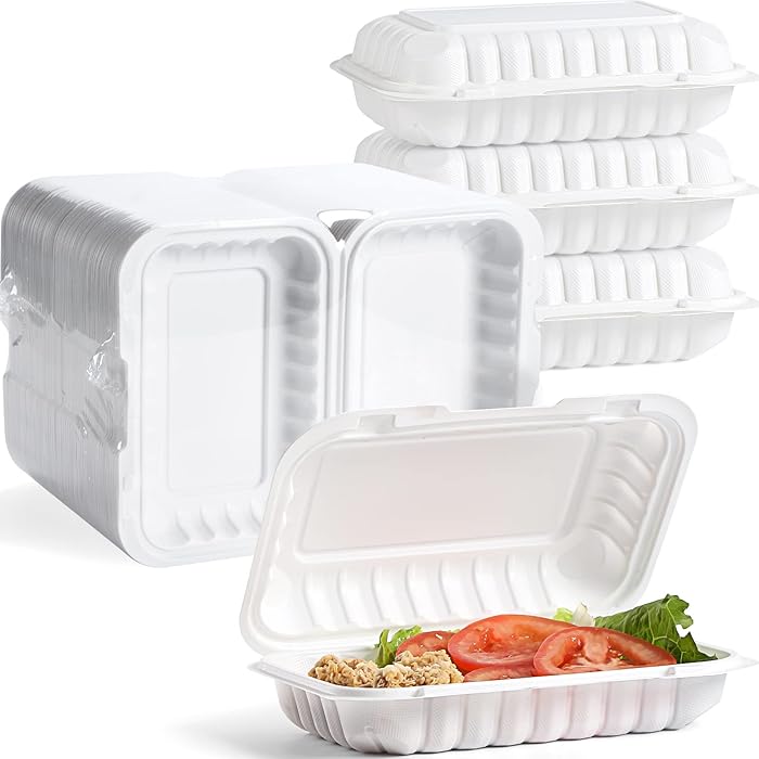Buy YANGRUI Clamshell Food Containers, Shrink Wrap 50 Pack 9 x 6 Inch