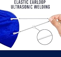 Vista 6 de Aurabeam Mascarilla desechable hecha en Estados Unidos, unisex, eficiente, para adultos, 5 capas, diseño cómodo, con cintas elásticas