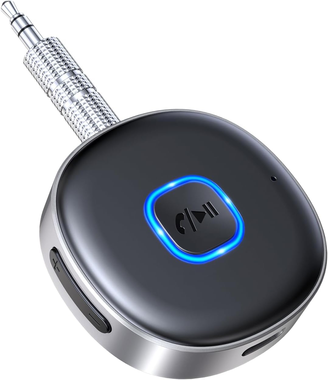 Mohard Ricevitore Bluetooth 5.3, Mini Aux Bluetooth Auto per Stereo/Cuffie Cablate/Altoparlante, Jack 3.5 mm Adattatore Amplificatori, 16 Ore di Riproduzione, Chiamate in Vivavoce, Connessione Doppia