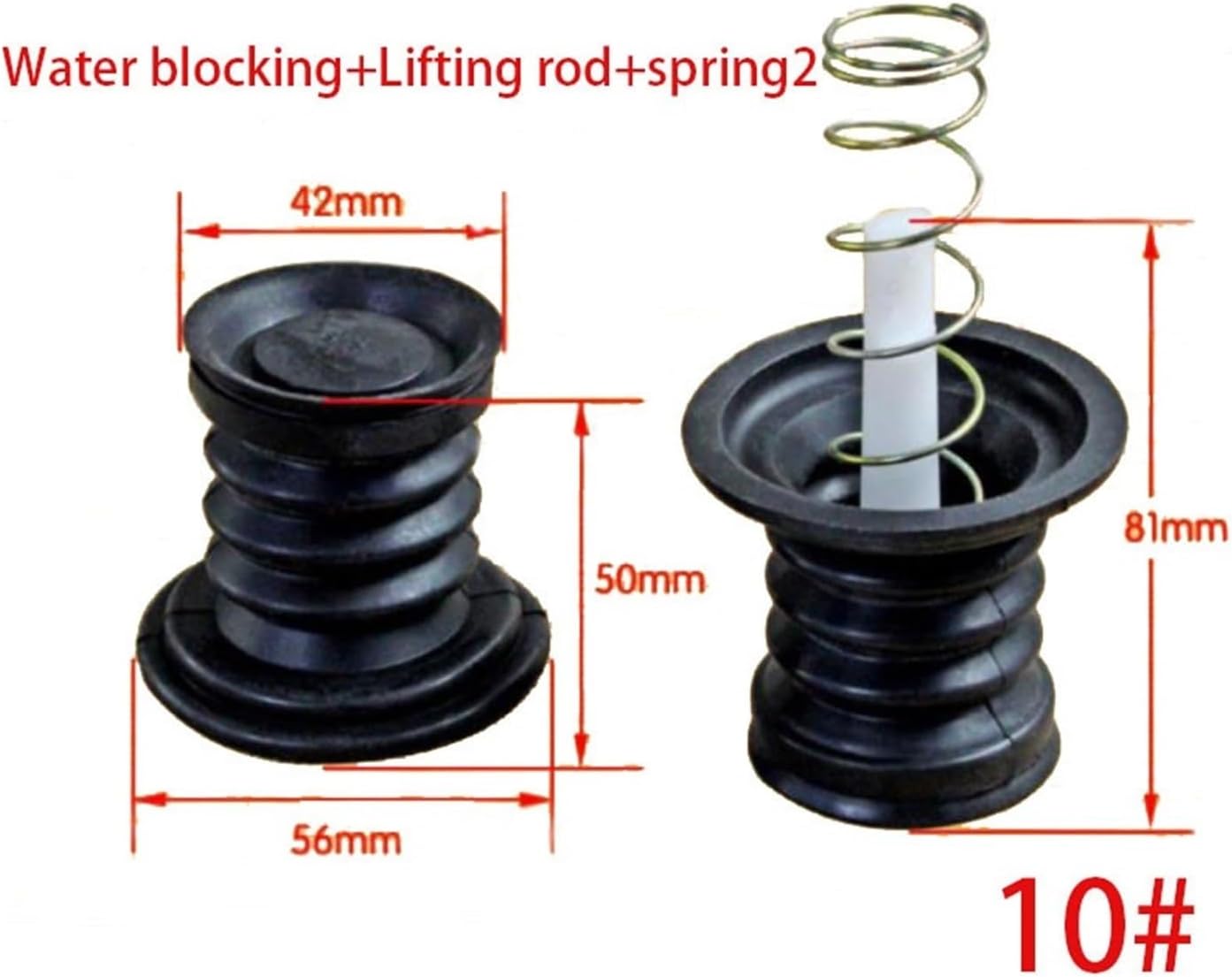 Compatible for Washing Machine Water Blocking Water Seal Drainage Drain Valve Rubber Pad Plug Drain Valve Core Spring