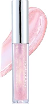 Nude Diamond Metallic Glitter Gloss - Long-Lasting, Waterproof Liquid Lipstick - Sparkle Shiny Plumper Tinted Balm for Women
