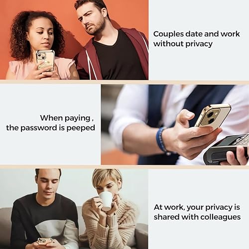 Miniatura 4 de Bucle de CD + bloqueo de seguridad Funda magnética para iPhone 14, pantalla de privacidad con lente de cámara parachoques de metal galvanizado