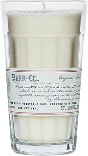 Barr-Co. Original Scent Parfait Glass Candle, Creamy Vanilla Scent, 120-Hour Long Burning Soy Wax Candle, Scented Candles for Home & Bath, 10 oz