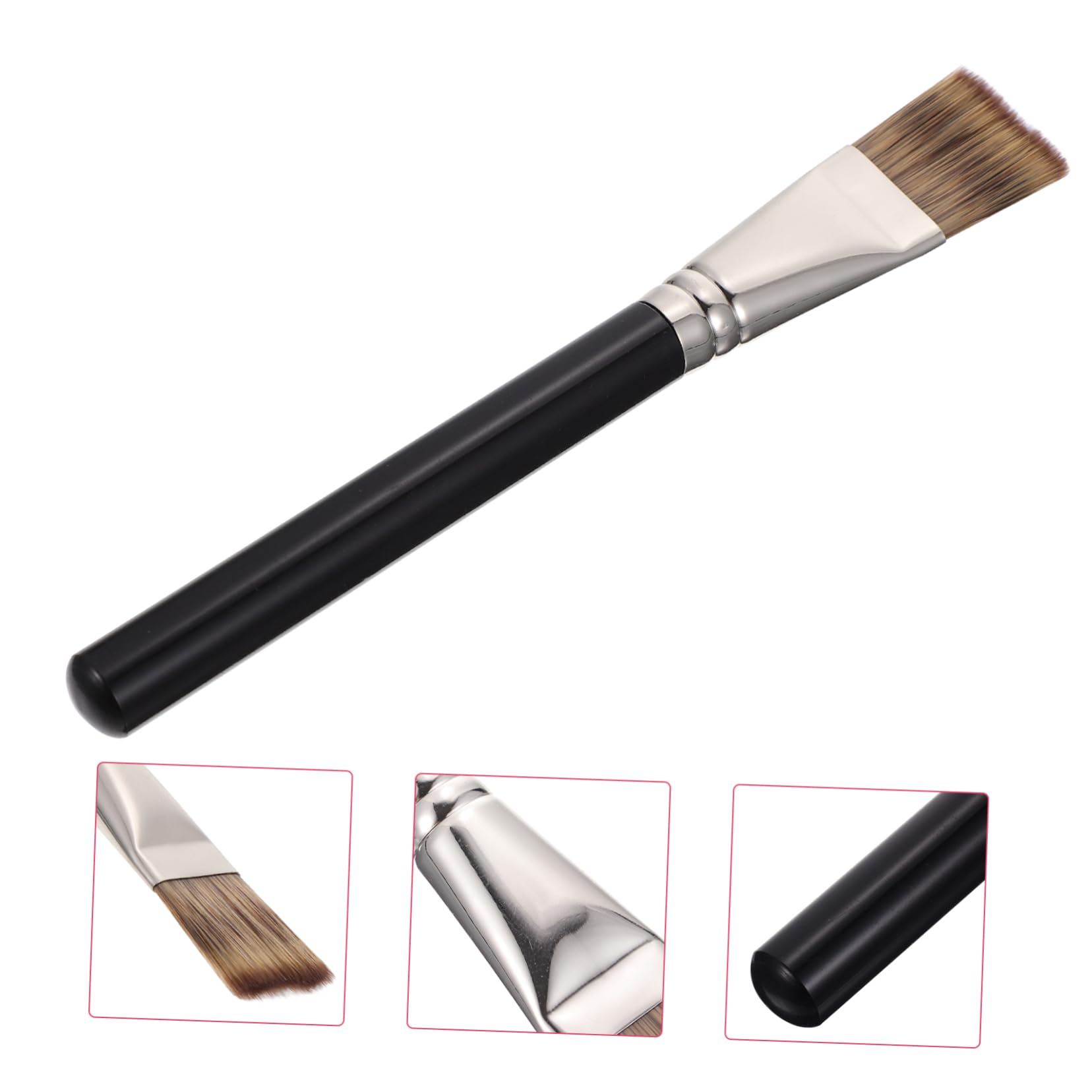 MAGICLULU 5 Pz Pennello Da Trucco Pennello Per Fondotinta Per Trucco in Polvere Pennello Per Il Viso Senza Cuciture Pennelli Cosmetici Mancare Manico in Legno Testa Piatta Fondazione