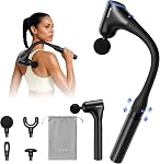 RENPHO Massage Gun with Extension Handle for Independent Reach, Detachable 4-in-1 Neck & Back Massager, 10mm Deep Tissue Muscle Massager, Handheld Relaxation Tool, Portable Gift for Men Women