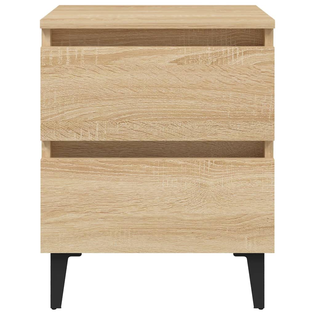 Home Outdoor AltroArmadi Letto 2 pz Rovere Sonoma 40x35x50 cm Legno Ingegnerizzato