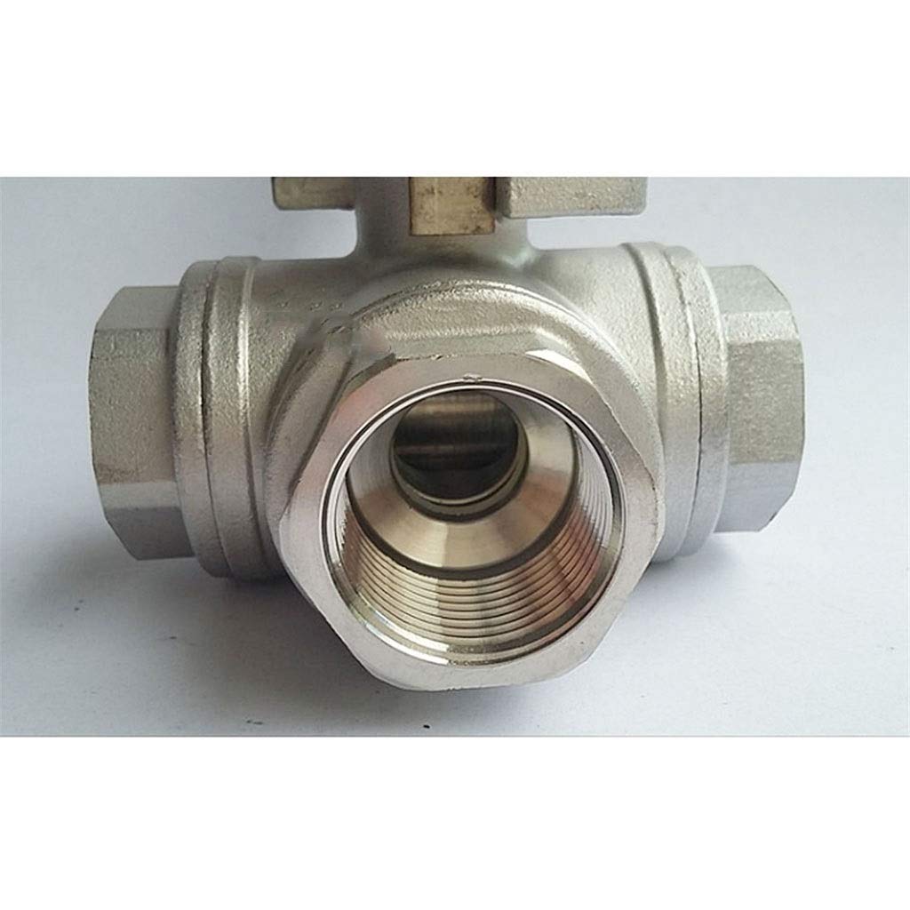 3-drogowy zawór kulowy, Zawór kulowy typu L z gwintem żeńskim BSPT 1/4" 3/8" 1/2" 3/4" 1" DN8 -DN50 Do cieczy i gazów(T Type,DN8)