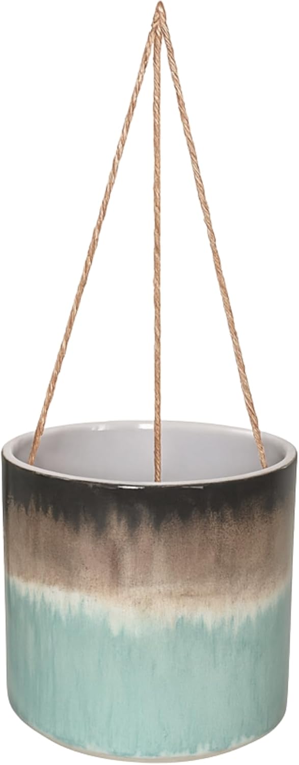Blue Sky Ceramic Hanging Calle Reactive 5'' Flower Pot