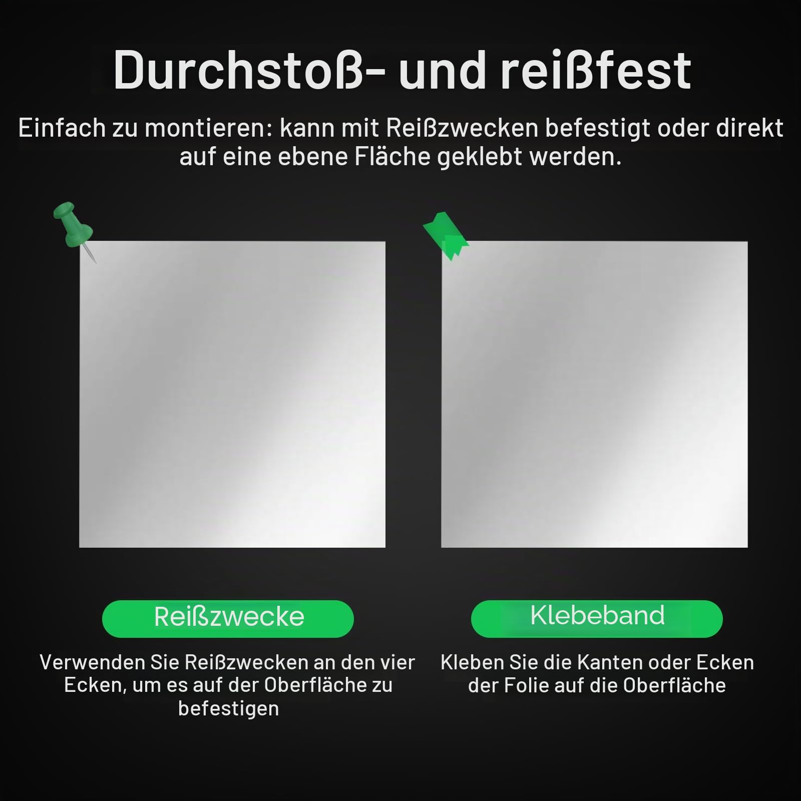 VIVOSUN Stark reflektierende Mylar-Folienrolle 1,2 m x 3,4 m Aluminiumfarbe beschichtet 2 mm silberfarben