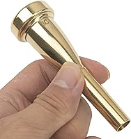 Vista 5 de Boquilla de trompeta chapada en oro de metal compatible con piezas de accesorios de trompeta (3C)