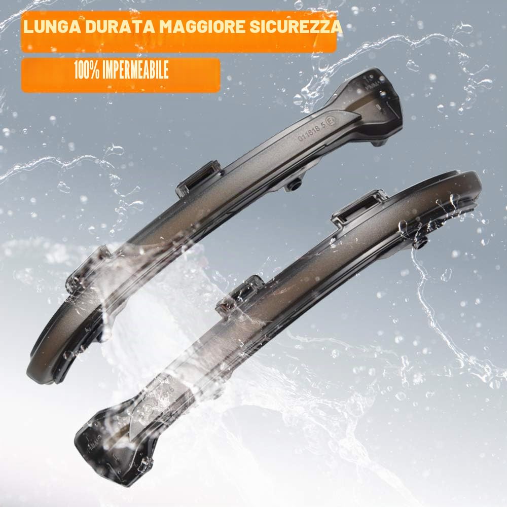 Coppia di indicatori LED dinamici per Golf 7 MK7 GTI 7 R 7.5 Golf Sportsvan (guscio nero (giallo)