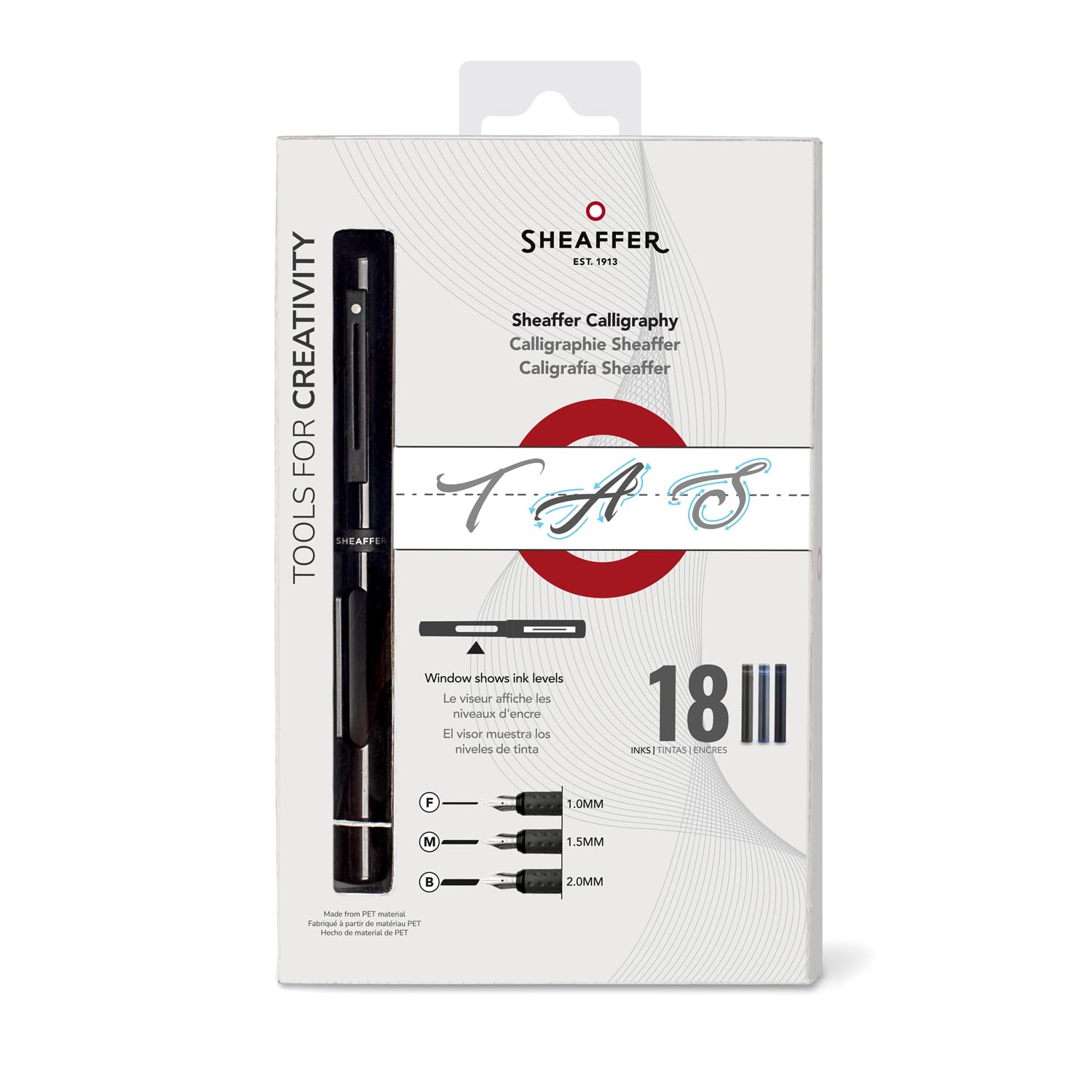 Sheaffer Stylo plume noir mat avec capuchon noir mat et bordure noire mate en Hangsell – Plumes F, M, B
