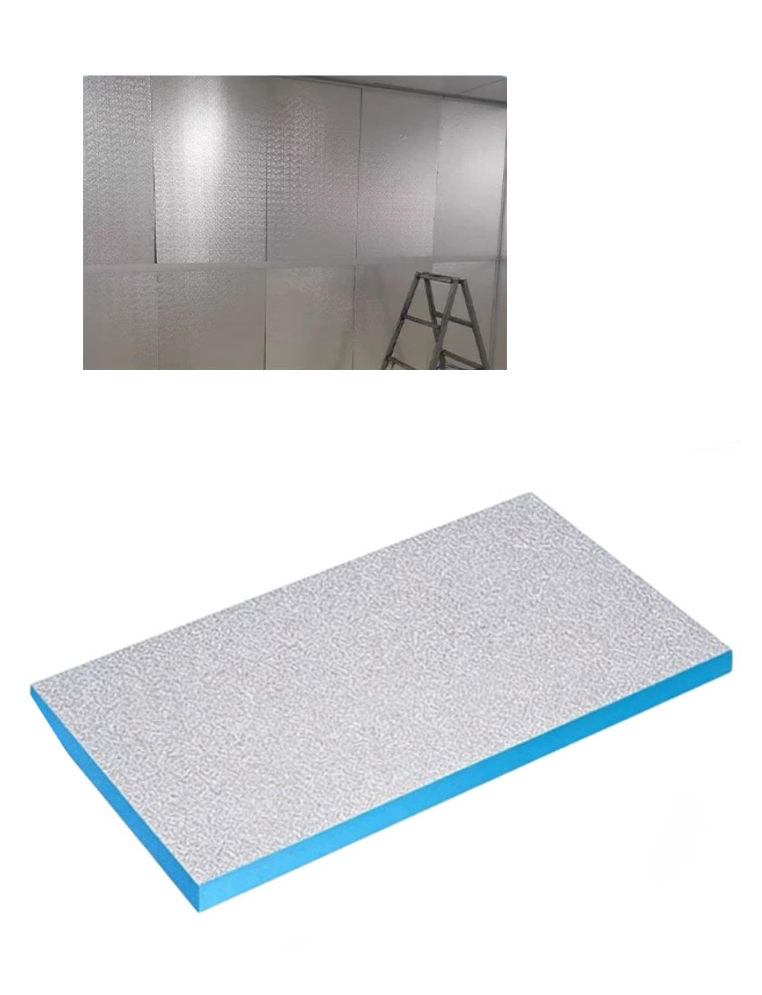 10er Pack Hartschaum-Dämmplatten mit Aluminiumkaschierung