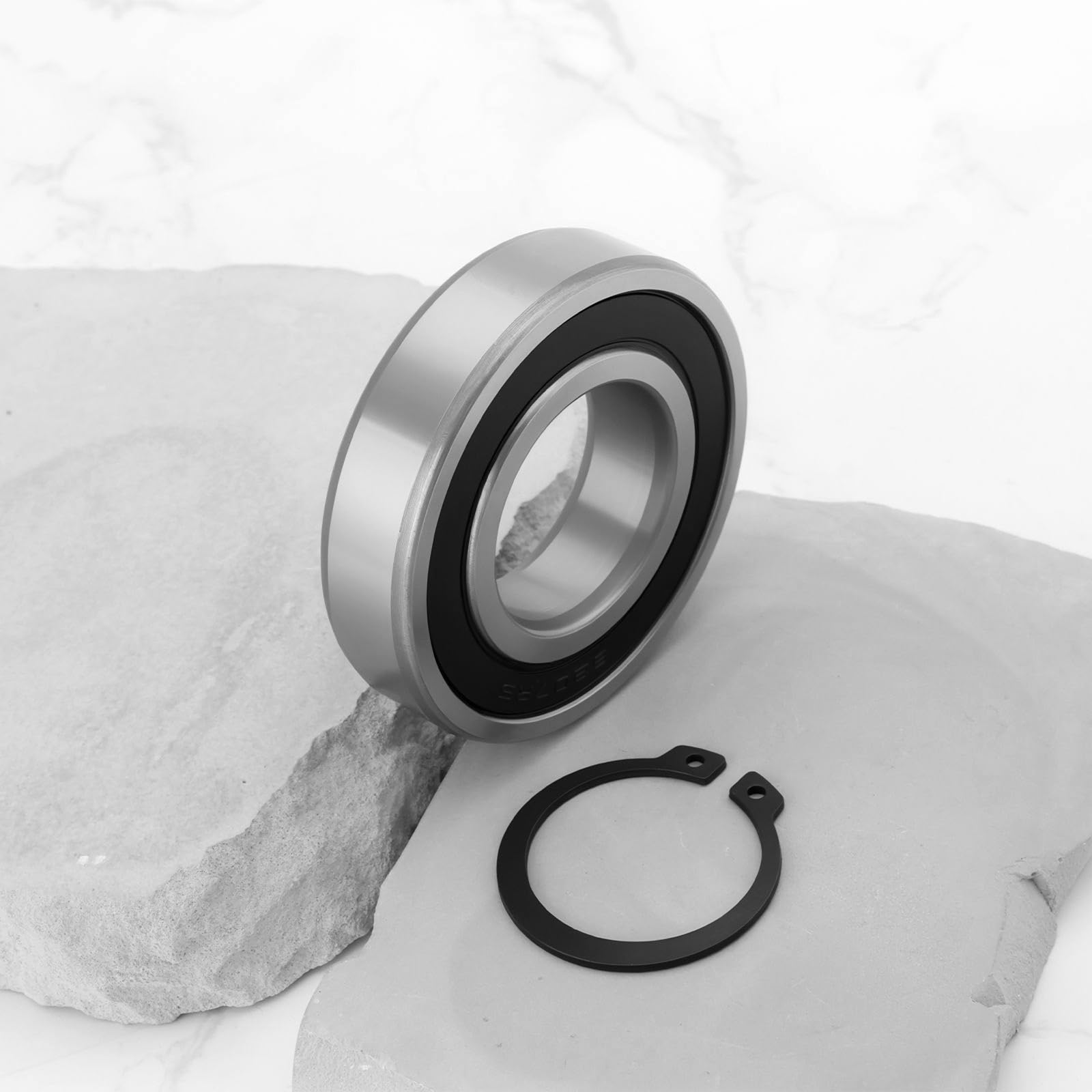 EMSea Lot de 2 Roulements à Tambour 35 X 72 X 17 Mm avec Bagues de Retenue Compatible avec LESCHA VM 140S SM 145S VM 160S Compatibles avec Les Pièces de Rechange pour Bétonnière Format 165